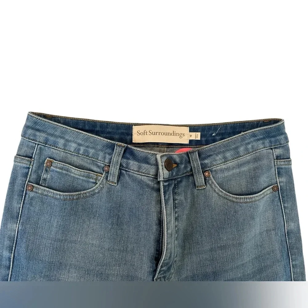 Soft Surroundings Lightweight Straight Leg Denim Jeans - Picture 4 of 6